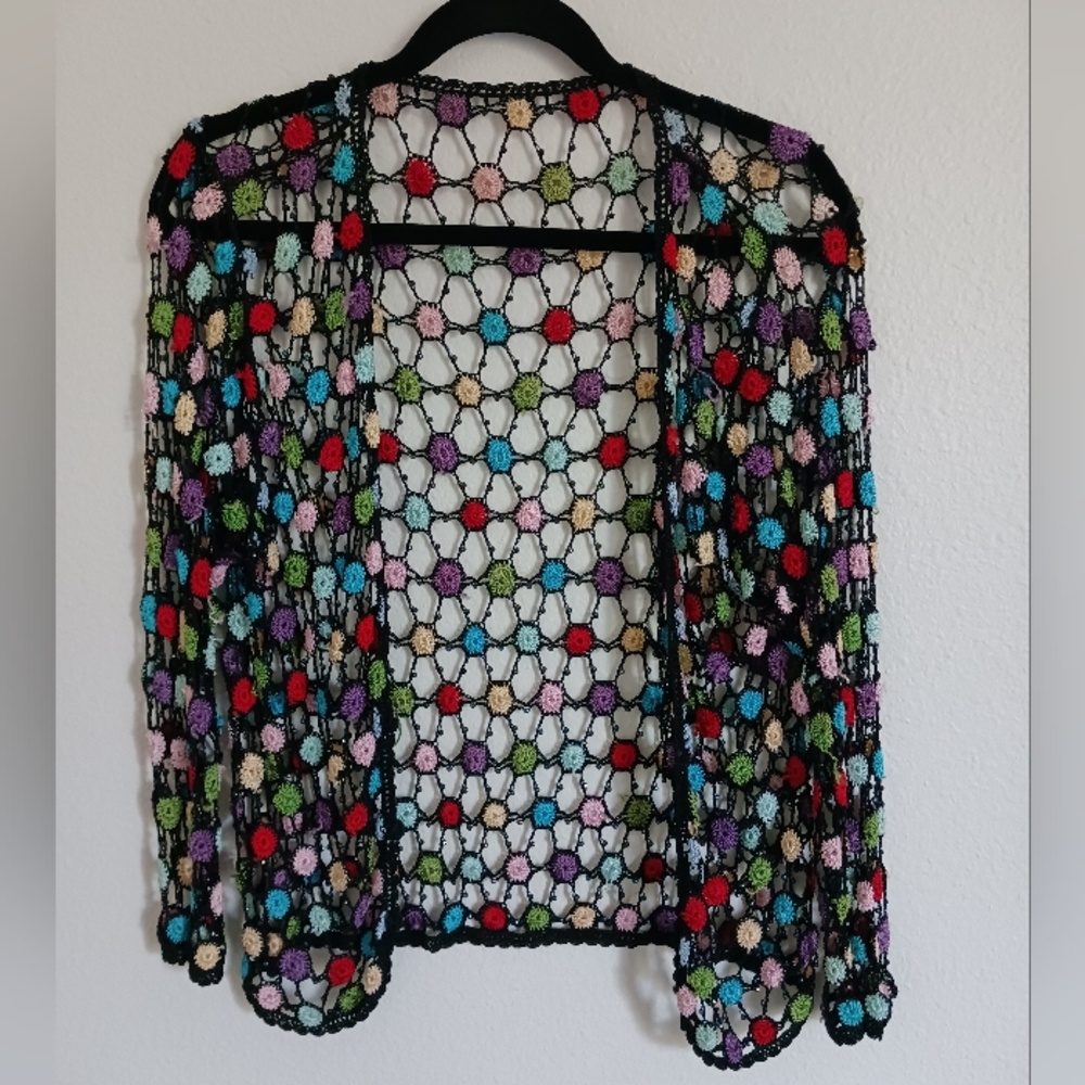 Chrochet Longsleeve Multicolored Shrug